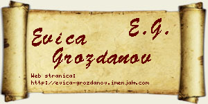 Evica Grozdanov vizit kartica